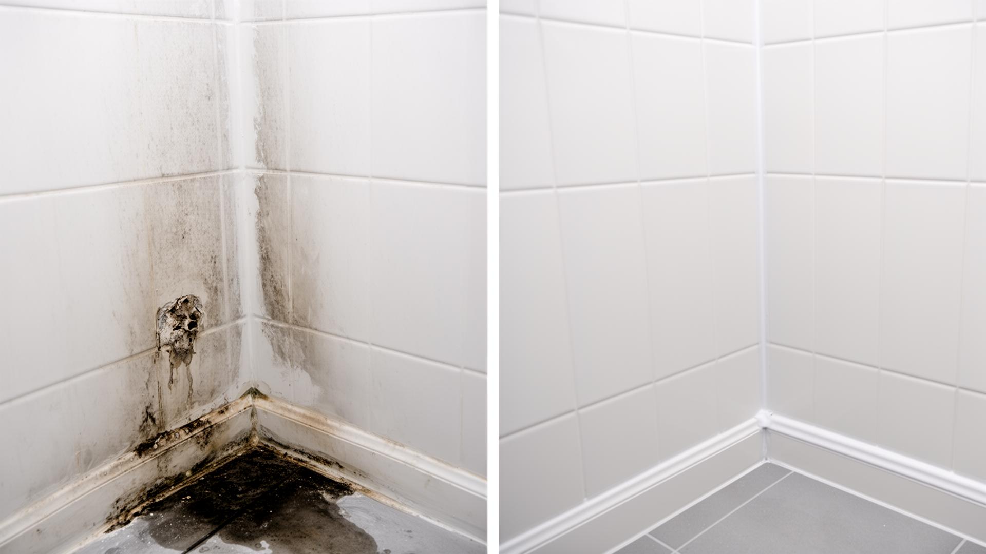 Voor en na: lekkage opgelost in badkamer